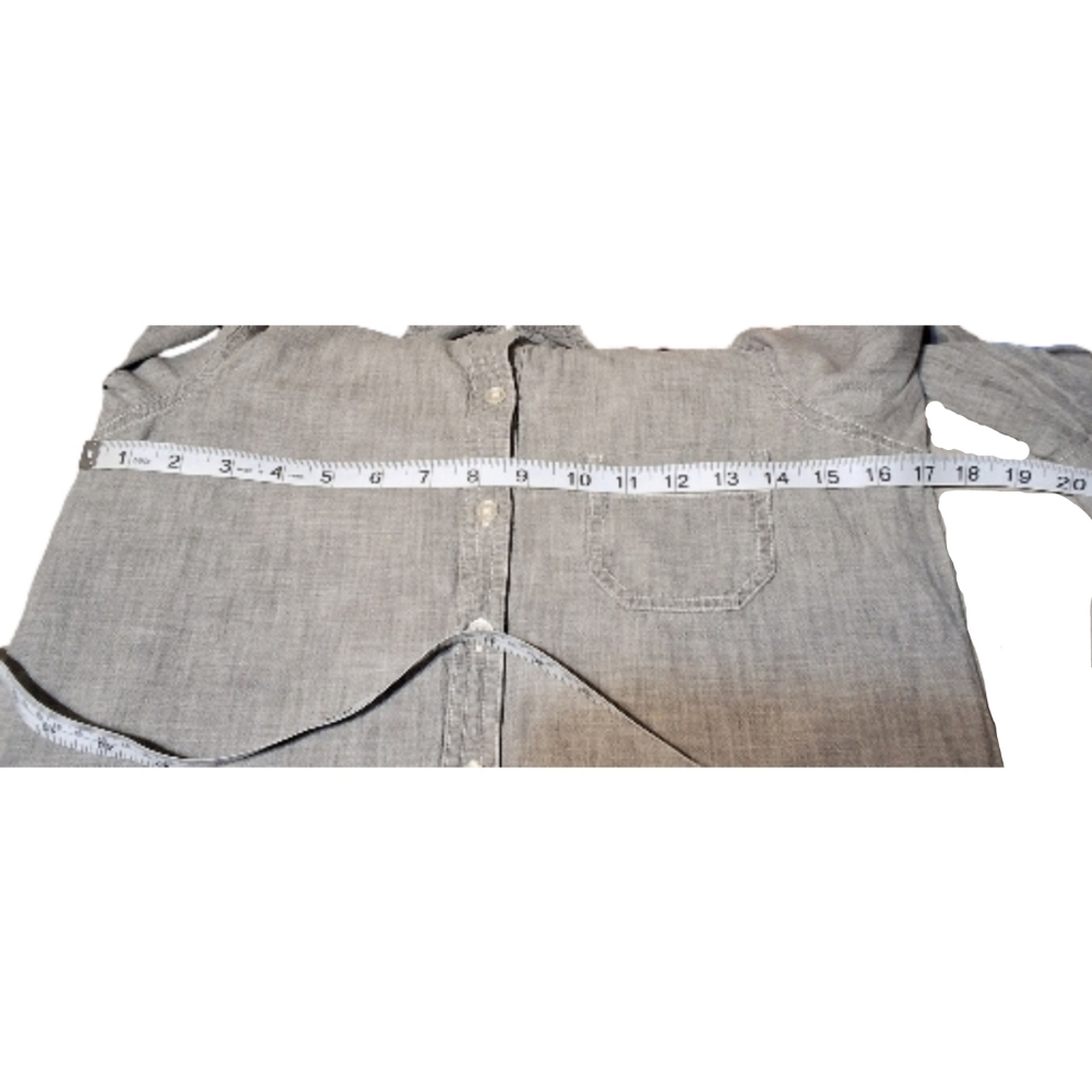 Old Navy Button Down Gray Shirt Size S - Picture 4 of 7